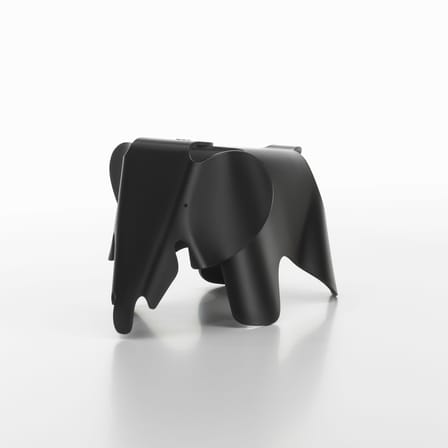 Décoration Eames Elephant RE (1945) noir / Small - L 39 cm / Plastique recyclé - Vitra