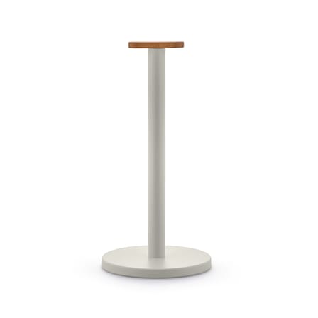 Mattina Kitchenroll holder metal grey / Steel & bamboo - Alessi