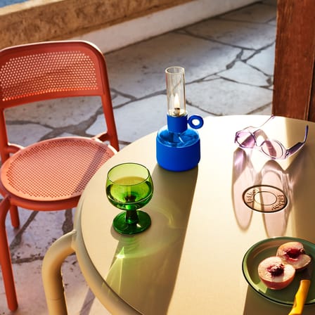 Lampe à huile Flamtastique XS plastique bleu / H 22,5 cm - Indoor - Fatboy