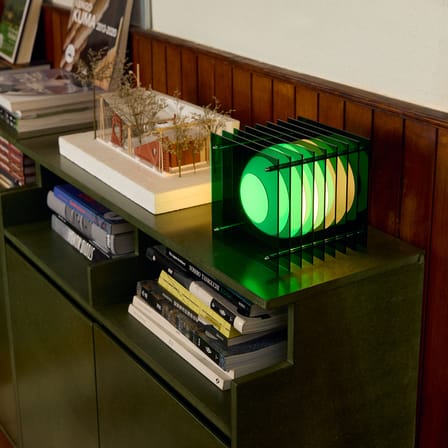 Lampe de table Lop Small Square plastique vert / Lauréat Archiproducts Design Award - BANG