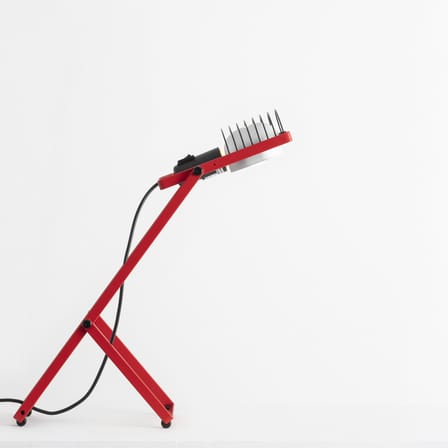 Lampe de table Sintesi métal rouge / Ernesto Gismondi, 1975 - Orientable - Artemide