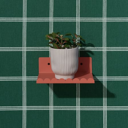 Mensola a muro Vibes Small metallo rosso / L 20 cm - NOBODINOZ