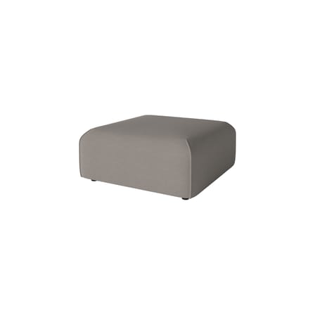 Pouf d'extérieur Arke tissu gris / Canapé de jardin modulable - 90 x 90 cm - Bolia