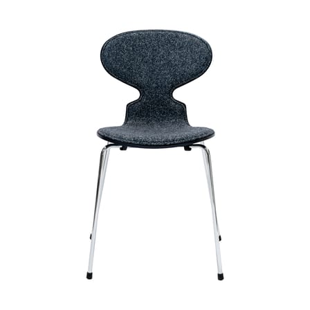 Sedia imbottita Fourmi tessuto blu / Impilabile - Arne Jacobsen, 1952 - Fritz Hansen