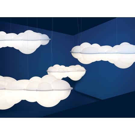 Suspension Nuvola Minor plastique blanc / LED / 100 x 58 x H 37 cm - Nemo