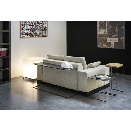Table basse Slim Irony métal noir / 41 x 41 x H 46 cm - Zeus