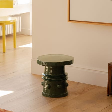 Table d'appoint Clara 08 céramique vert / Ø 39 x H 37 cm - Serax