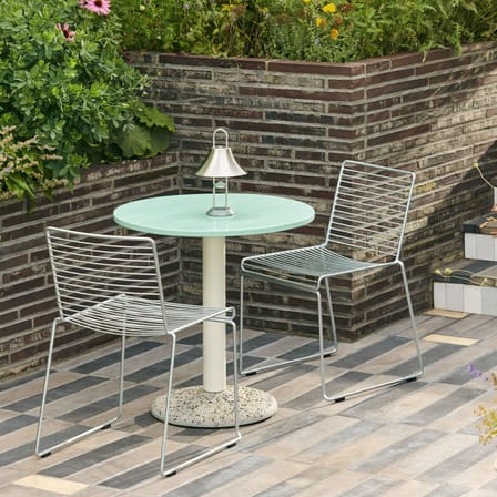 Table ronde Ceramic Outdoor céramique vert / Ø 70 cm - Porcelaine - Hay