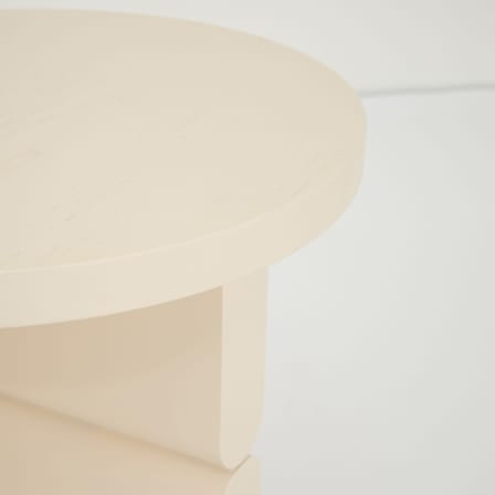 Table d'appoint Coloured Wood Noon bois blanc / Ø 38 x H 42,5 cm - NOBODINOZ