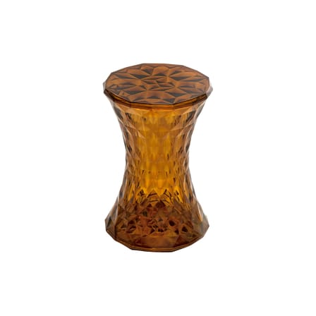 Tabouret Stone plastique orange marron - Kartell