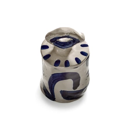 Boîte Sophia 03 céramique bleu / Ø 8 x H 16 cm - Serax