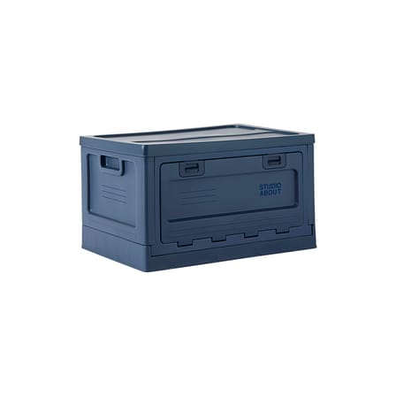 Box Large Box plastic material blue / 50 x 35.5 x H 29 cm - Stackable - STUDIO ABOUT