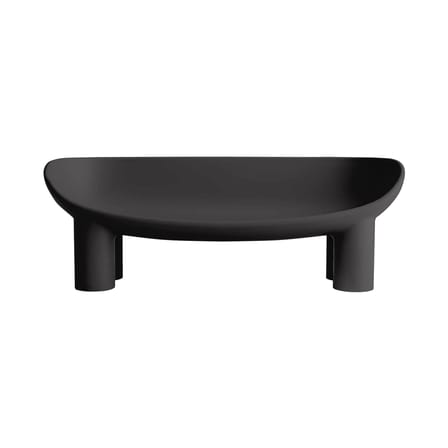 Canapé de jardin 2 places Roly Poly plastique noir / L 175 cm - Faye Toogood, 2018 - Driade