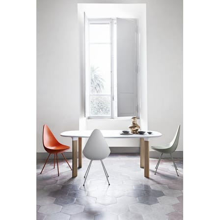 Chaise Drop plastique blanc / Réédition 1958 - Fritz Hansen