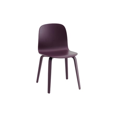 Chaise Visu bois violet / Pieds bois - Muuto