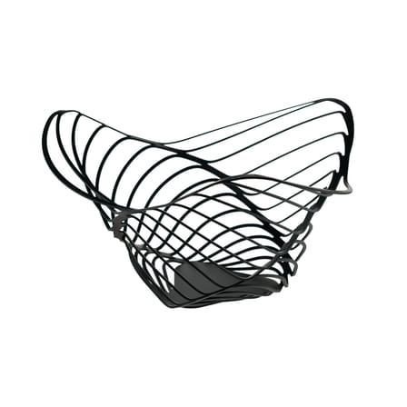 Corbeille Trinity métal noir / Ø 16,5 x H 33 cm - Alessi