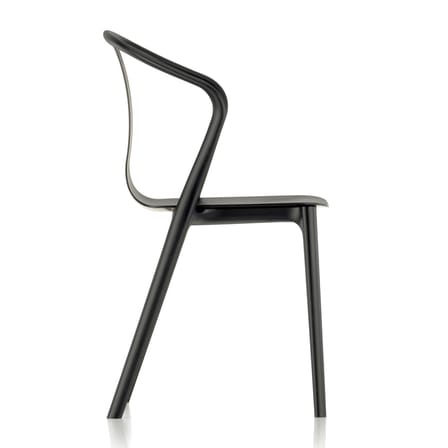 Fauteuil Belleville plastique noir - Vitra