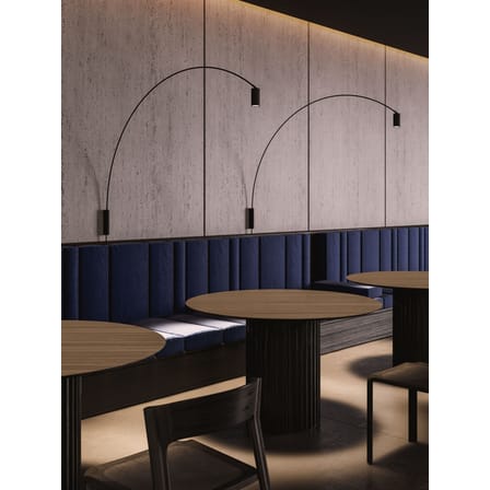 Fox Wall light with plug metal black / LED - L 150 cm / Swivel & turnable - Nemo
