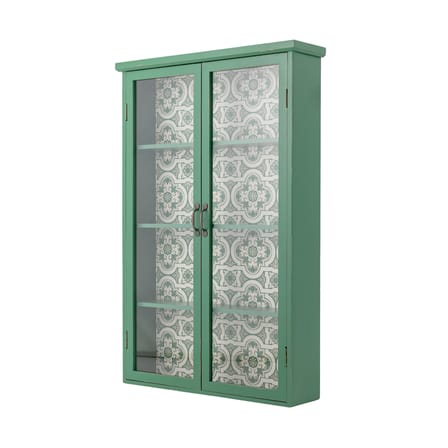 Hazem Wall storage wood green / Display Cabinet - W 81 x D 22 x H 122 cm - Bloomingville