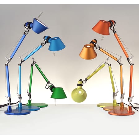Lampe de bureau Tolomeo Micro métal orange / 1987 - Artemide