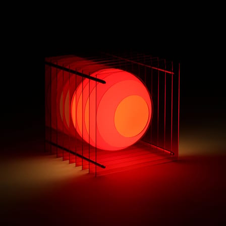 Lampe de table Lop Big Square plastique rouge / Lauréat Archiproducts Design Award - BANG