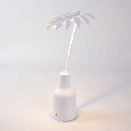 Lampe sans fil rechargeable Leaf Lamp - Stellou plastique blanc / LED - Seletti