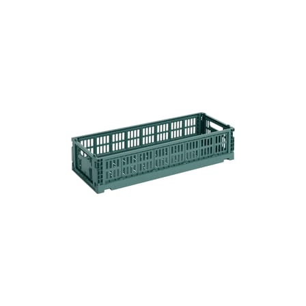 Panier Colour Crate MINI plastique vert Oblong / 13 cm x 34.5 cm - Hay