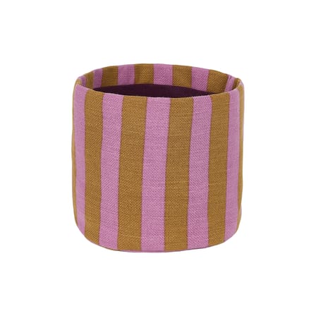 Panier  tissu rose / H 17 cm - NOBODINOZ