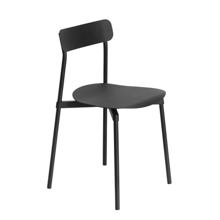 Fromme Stacking chair metal black / Aluminium - Petite Friture