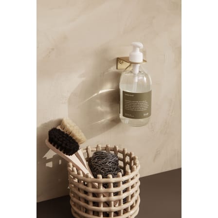 Supporto murale Basho oro metallo / Per distributore di sapone liquido - Ferm Living