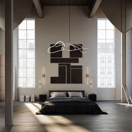 Suspension Ghost Big LED / 155 x 82 x H 50 cm - 101 COPENHAGEN