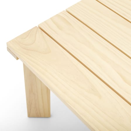 Table basse Crate Outdoor bois naturel / Gerrit Rietveld, 1934 - 75,5 x 75,5 x H 40 cm - Hay
