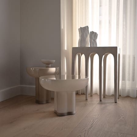 Table basse Crown Low verre gris / Ø 55 x H 41 cm - 101 COPENHAGEN