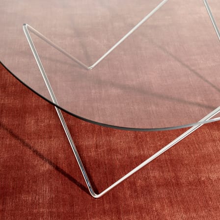 Table basse Pedrera, verre lisse / 106 x 86 cm - Réédition 1955 - Gubi