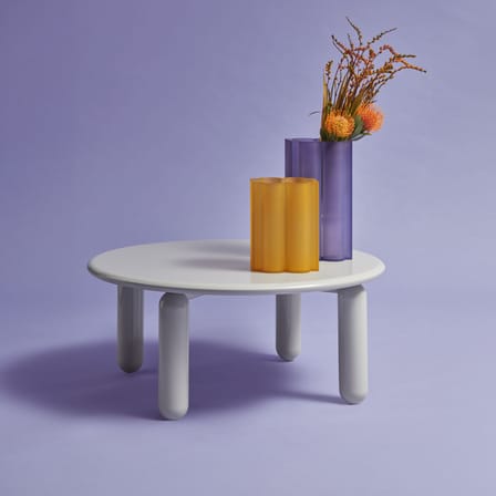 Table basse Undique Mas bois gris / Ø 85 x H 30 cm - Patricia Urquiola, 2023 - Kartell