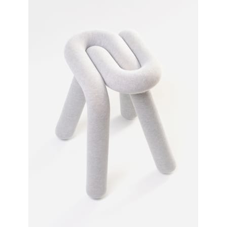 Tabouret rembourré Bold tissu gris - Moustache