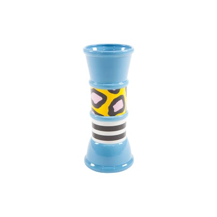 Vase Carrot céramique multicolore by Nathalie du Pasquier / 1985 - Memphis Milano