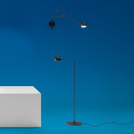 Applique Ixa LED métal gris / L 110 cm - Orientable - Artemide