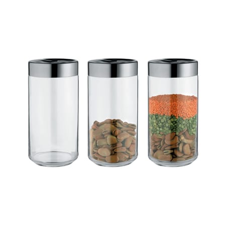 Bocal hermétique Julieta métal verre transparent 150 cl - Alessi