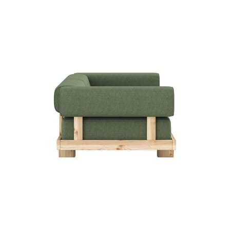 Canapé convertible Stay tissu vert / Lit 1 place - L 214 cm - KARUP