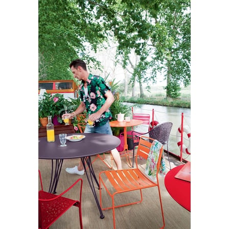 Chaise empilable Surprising métal vert gris - Fermob