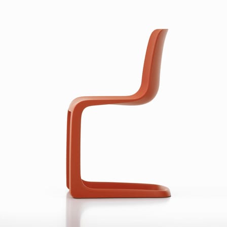 Chaise EVO-C plastique rouge - Vitra