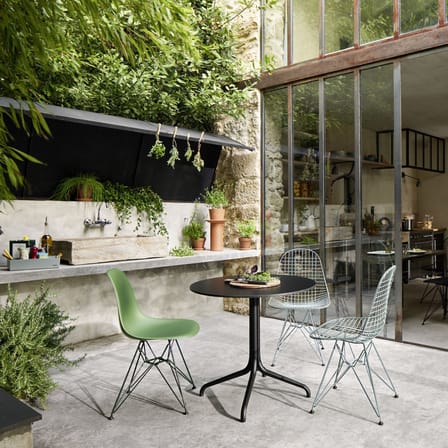 Chaise RE DSR Colours - Eames Plastic Side Chair plastique vert / (1950) - Pieds colorés / Recyclé - Vitra