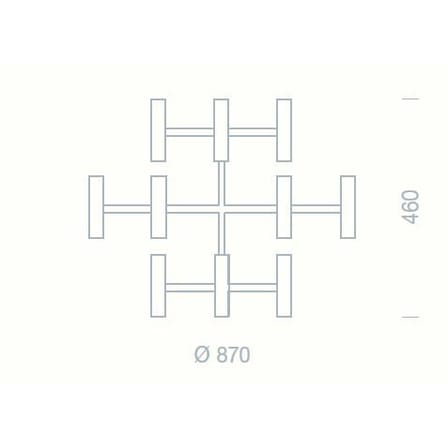 Suspension Crown Minor métal / Ø 77 cm - Nemo