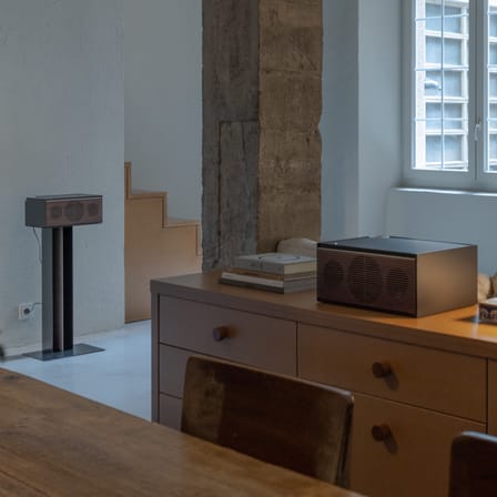 Enceinte Bluetooth PR Link bois noir - La Boîte Concept