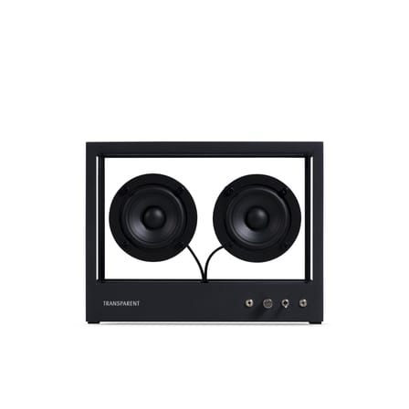 Enceinte Small verre noir / L 26 x H 20 cm - Verre trempé - Transparent Speaker