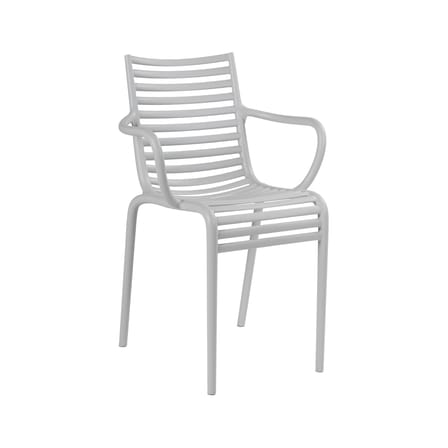 Fauteuil empilable PIP-e plastique gris / Philippe Starck, 2010 - Driade
