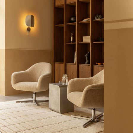 Fauteuil pivotant Harbour tissu beige - Audo Copenhagen