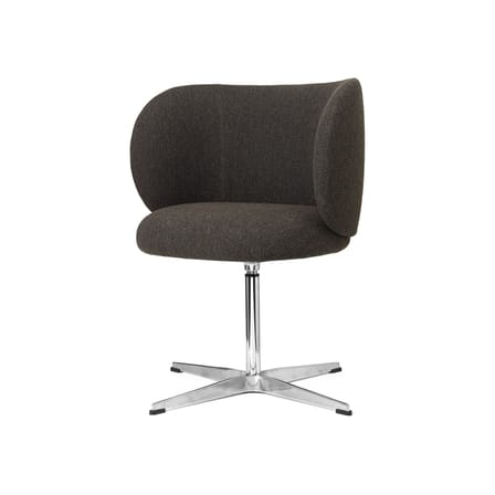 Fauteuil pivotant Rico tissu gris / Tissu bouclé - Ferm Living