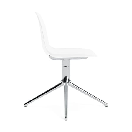 Girevole sedia Form 4L materiale plastico bianco - Normann Copenhagen